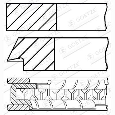 GOETZE 08-520500-00 Piston Ring Kit