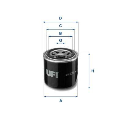 UFI 24.326.00 Fuel Filter For Daihatsu Taft (F20)