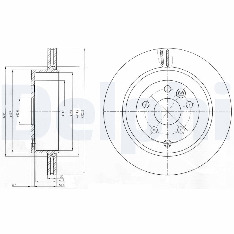 DELPHI BG4125 Brake Disc .