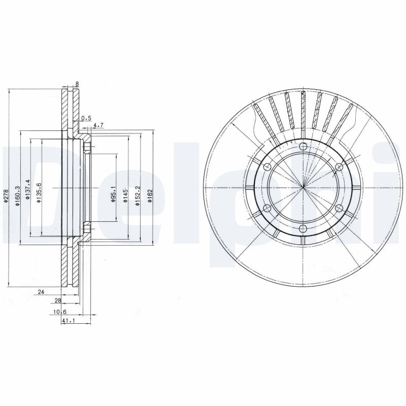DELPHI BG2751 Brake Disc .
