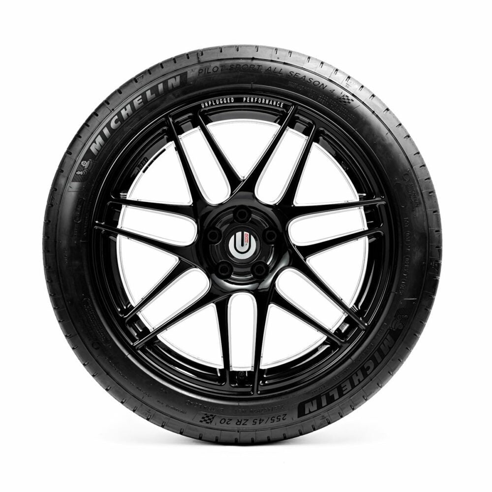 UNPLUGGED PERFORMANCE UP-MY-357-6.1 WHEEL & TIRE SET, SATIN ASTEROID GRAPHITE FOR TESLA MODEL Y