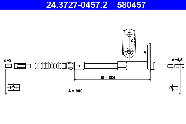 VAICO V25-30006 Parking Brake Cable Pull