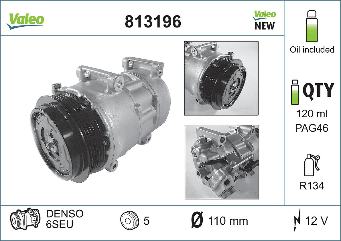 VALEO VAL813196 Air Conditioning Compressor