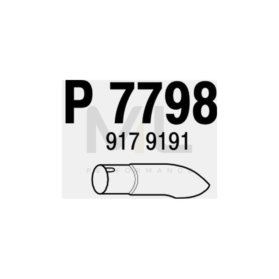 VEGAZ VOR-115 Exhaust tip 230mm, Rear