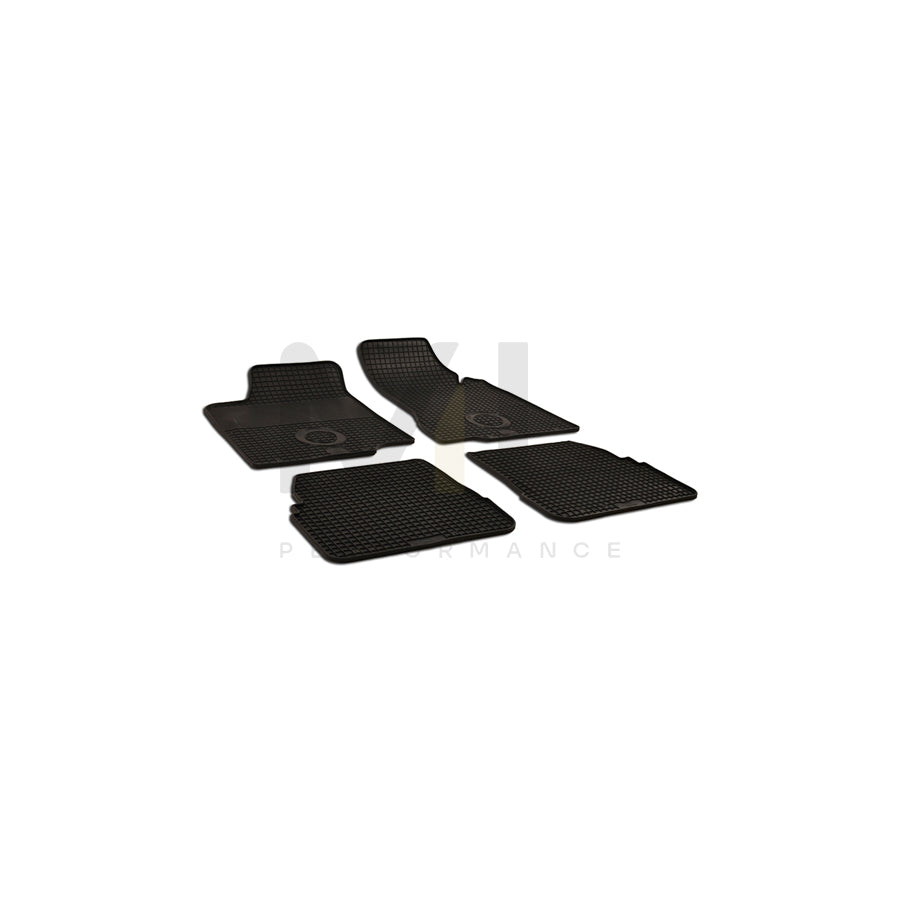 WALSER 50544 Floor mat set for VW PASSAT Elastomer, Front and Rear, Quantity: 4, Black