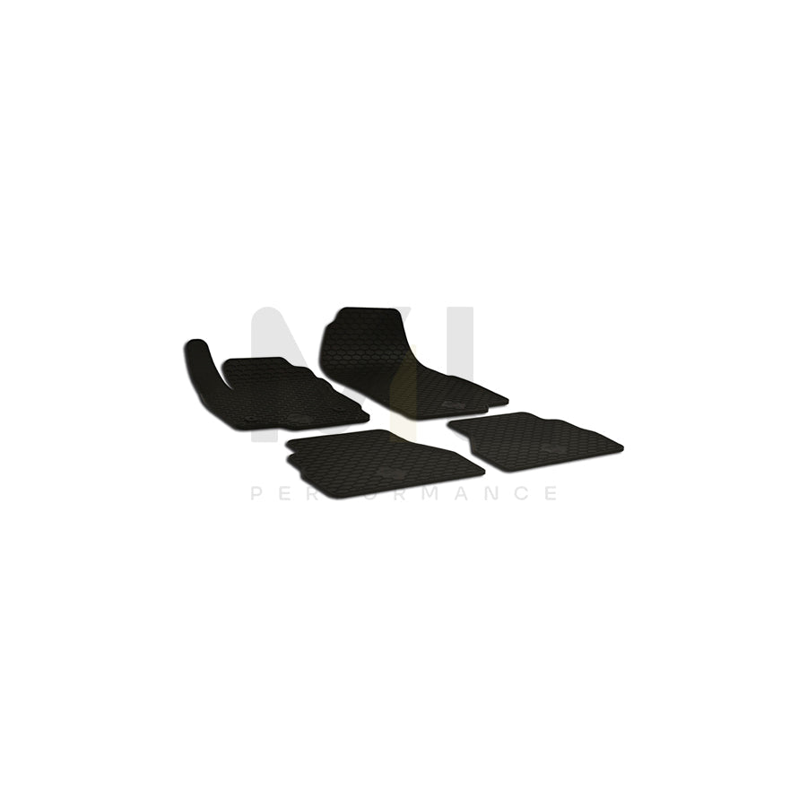 WALSER 50763 Floor mat set for FORD B-Max (JK8) Elastomer, Front and Rear, Quantity: 4, Black