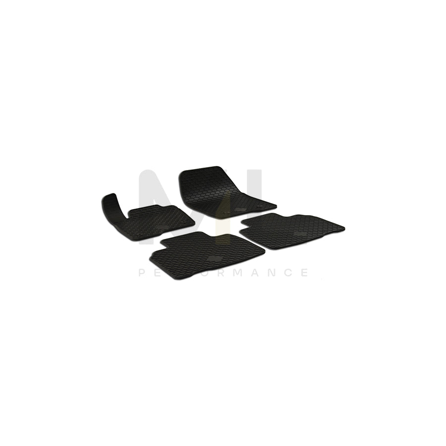 WALSER 50766 Floor mat set for FORD USA Edge Mk2 (CD4) Elastomer, Front and Rear, Quantity: 4, Black