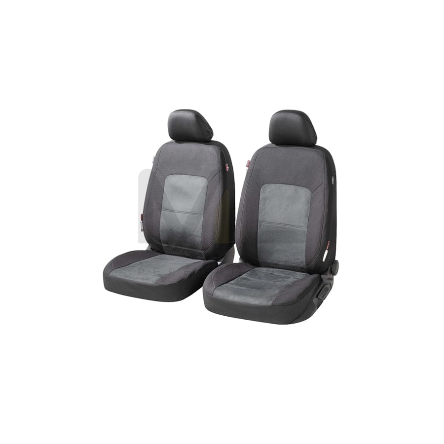 WALSER Ellington , ZIPP IT Premium 11864 Car seat cover Black/Grey, Polyester, Front