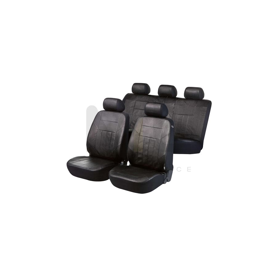WALSER Soft Nappa 11960 Car seat cover Black, Leatherette, Front and Rear