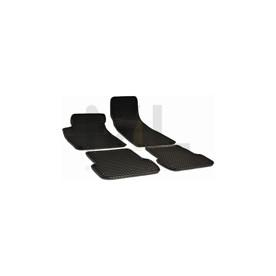 WALSER Tailored 50308 Floor mat set for AUDI A4 Elastomer, Front and Rear, Quantity: 4, Black