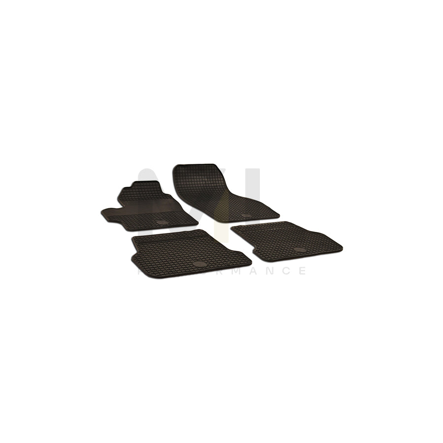 WALSER Tailored 50382 Floor mat set for MAZDA 3 Elastomer, Front and Rear, Quantity: 4, Black