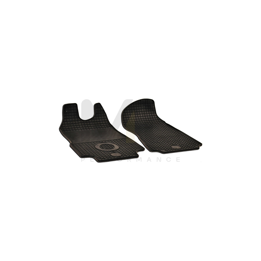 WALSER Tailored 50447 Floor mat set Elastomer, Front, Quantity: 2, Black