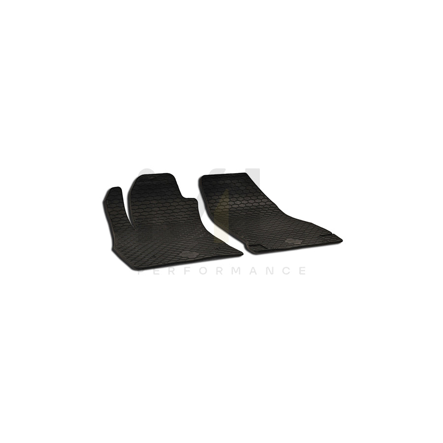 WALSER Tailored 50758 Floor mat set Elastomer, Front, Quantity: 2, Black