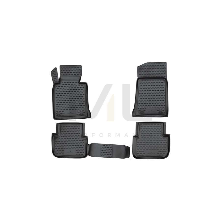 WALSER Tailored, XTR 75157 Floor mat set Elastomer, Front and Rear, Black