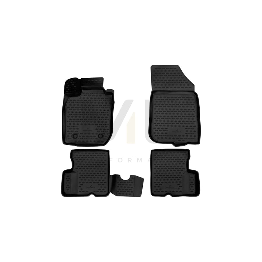 WALSER Tailored, XTR 75181 Floor mat set Elastomer, Front and Rear, Black