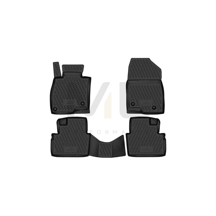 WALSER Tailored, XTR 75187 Floor mat set Elastomer, Front and Rear, Black
