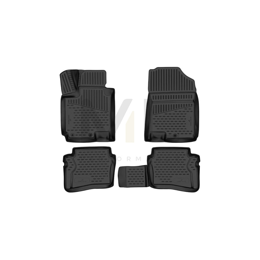 WALSER Tailored, XTR 75206 Floor mat set Elastomer, Front, Black