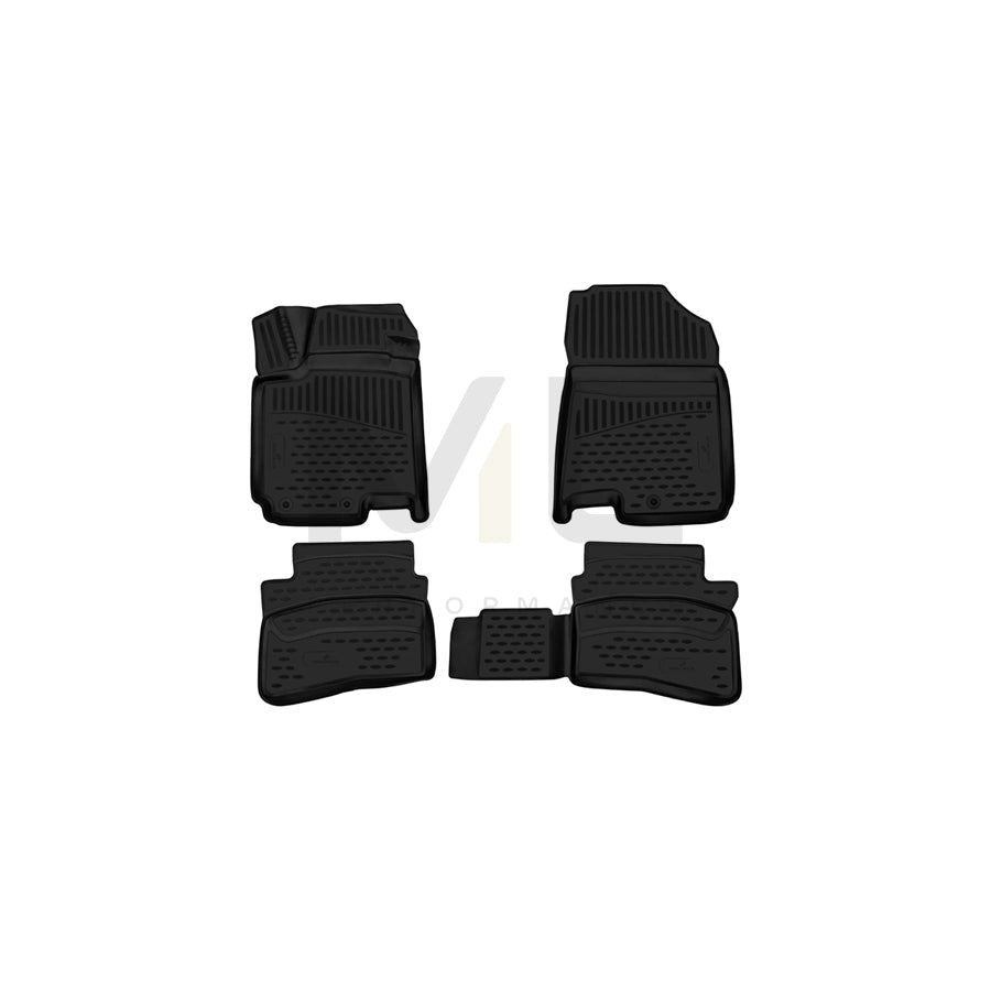 WALSER Tailored, XTR 75207 Floor mat set Elastomer, Front, Black