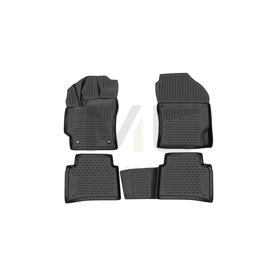 WALSER Tailored, XTR 75236 Floor mat set Elastomer, Front and Rear, Black