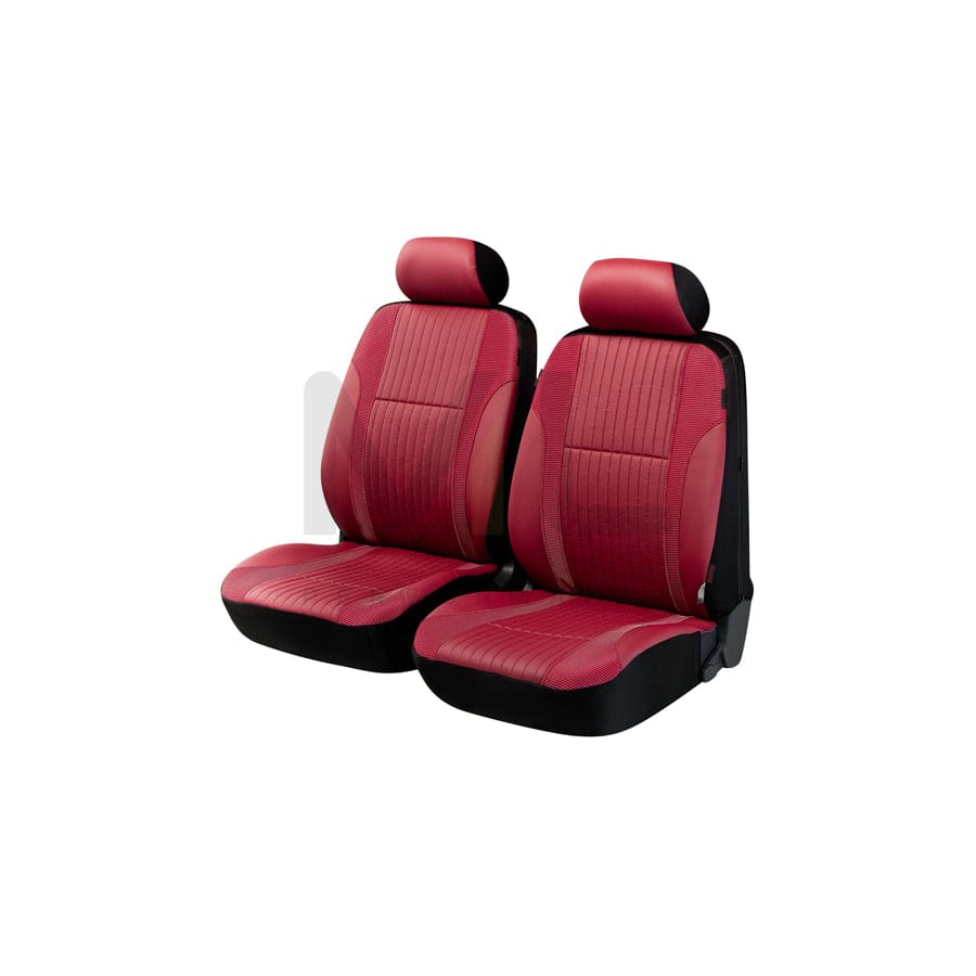 WALSER ZIPP IT Deluxe 11986 Car seat cover Red, Polyester, PU (Polyurethane), Front