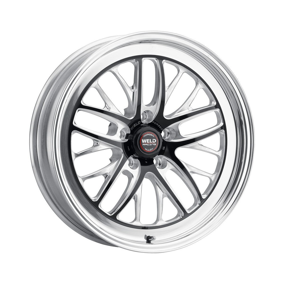 Weld 82MB-504A15A S82 Wheel 15x4 5x4.5 ET-25 BS1.5 Black Center - Polished Shell