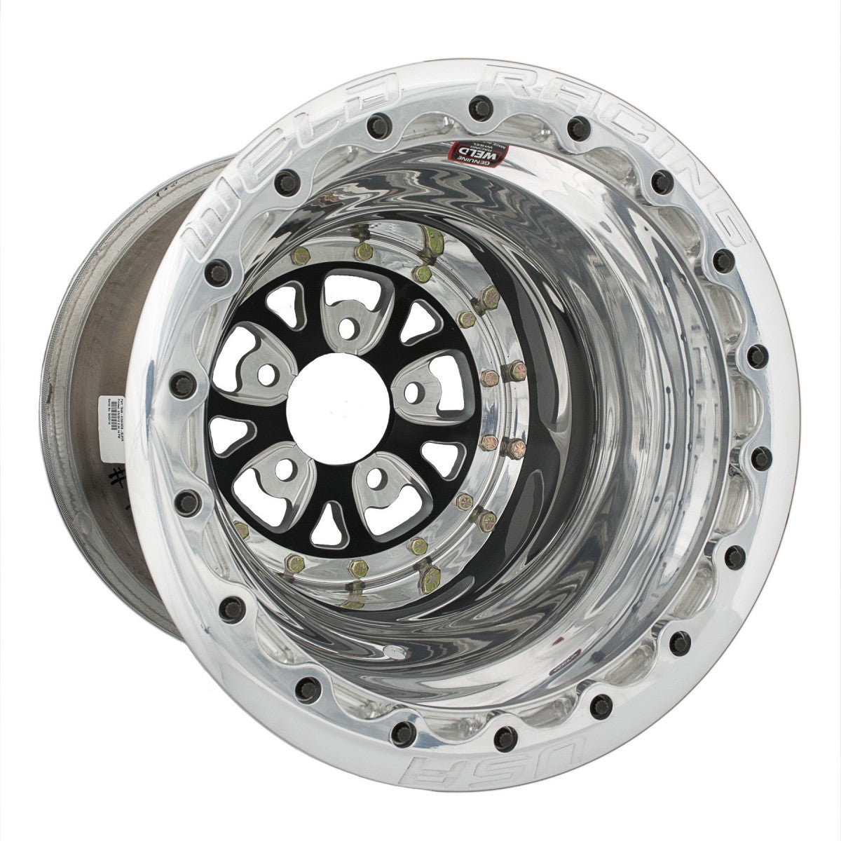 Weld 84B-513B280MB V-Series Wheel 15x13 5x4.5 ET-51 BS5 Black Center - Black Shell