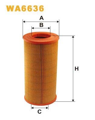 WIX Filters WA6636 Air Filter For Nissan Patrol Gr V Off-Road (Y61)