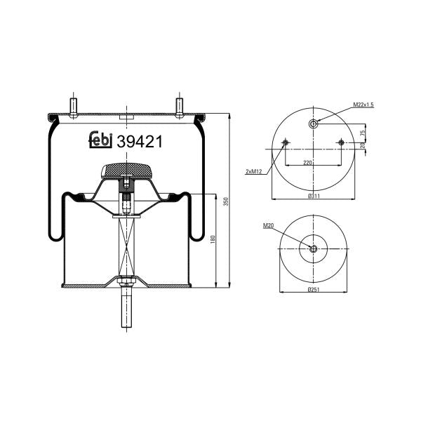 FEBI FE39421 Air Suspension Bellow