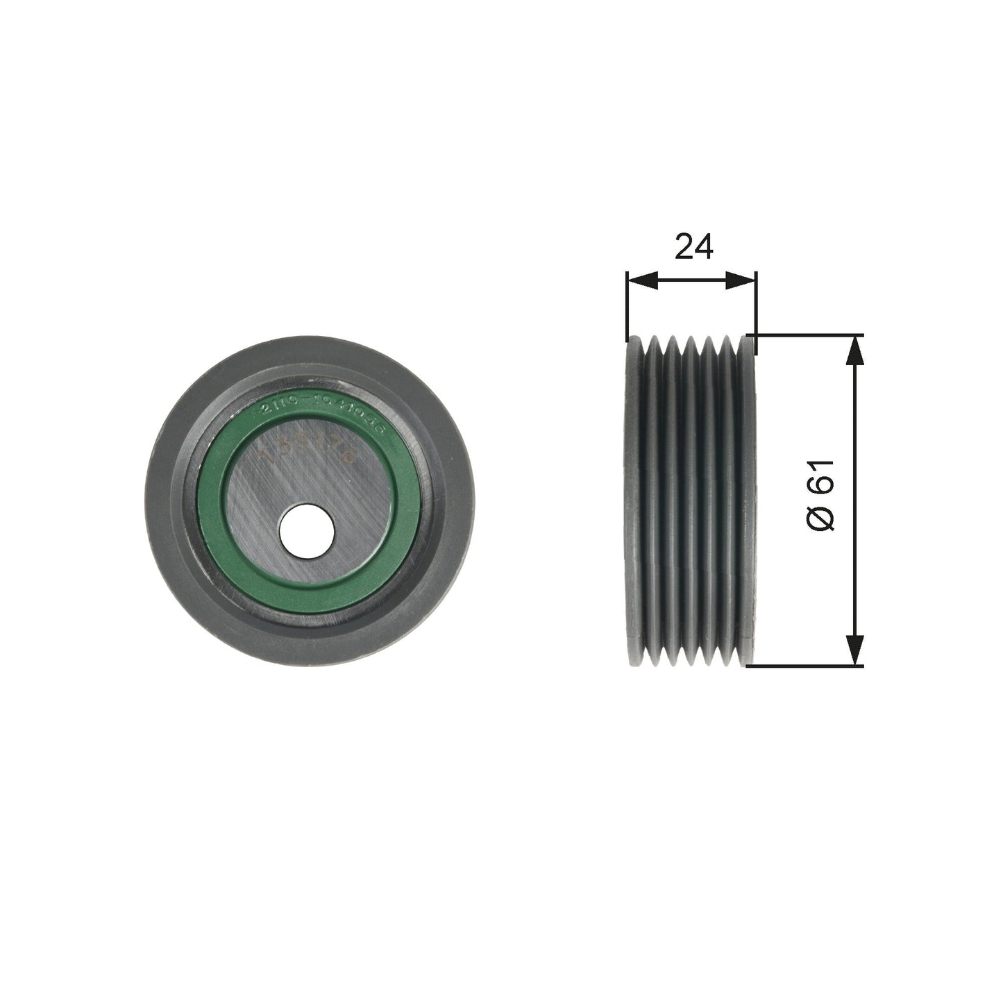 GATES GATT39176 V-Ribbed Belt Tensioner Pulley