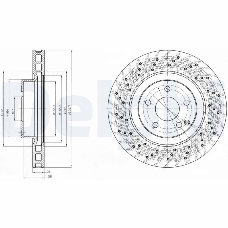DELPHI BG3883 Brake Disc .