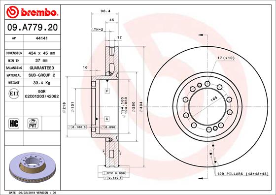 BBP 41497BBPZAM Disc Brake Caliper Repair Kit