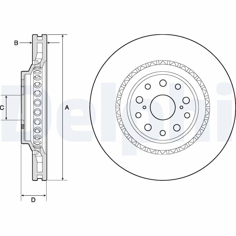 DELPHI BG9186C Brake Disc