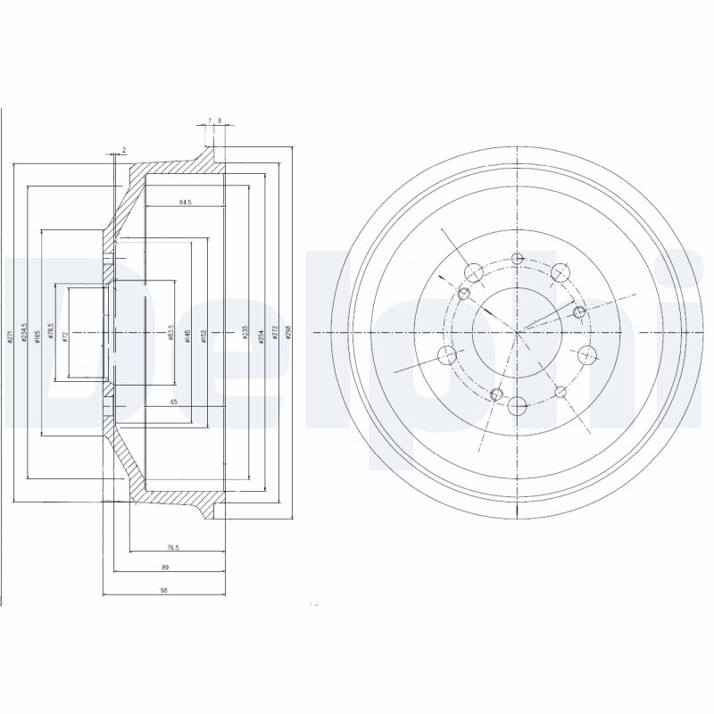 DELPHI BF153 Brake Drum
