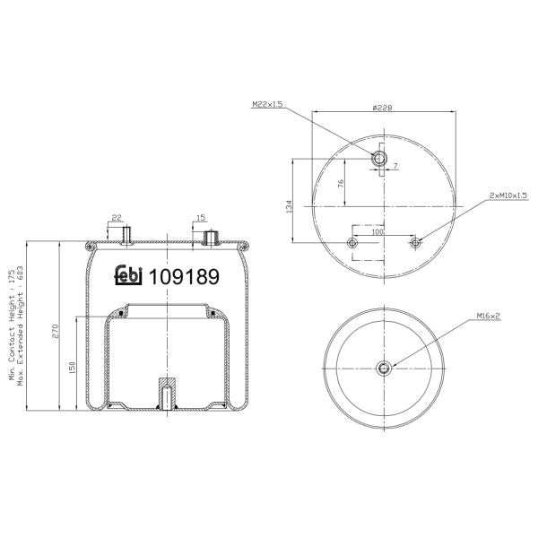 FEBI FE109189 Air Suspension Bellow