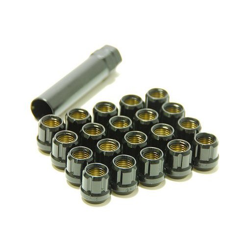 MUTEKI 31886B LUG NUTS KIT 12X1.50 BLACK (OPEN END)