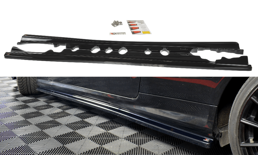 SIDE SKIRTS DIFFUSERS MERCEDES-BENZ AMG C63 W204 FACELIFT Gloss