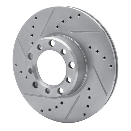 R1 Concepts R1 72-74 Mercedes-Benz 350SL Front Left Drilled & Slotted Silver Brake Rotor