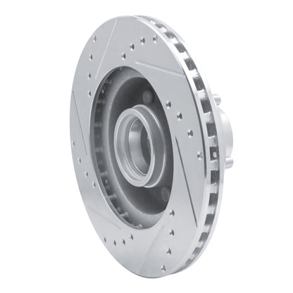 R1 Concepts R1 87-90 Dodge DAKOTA RWD Front Right Drilled & Slotted Silver Brake Rotor