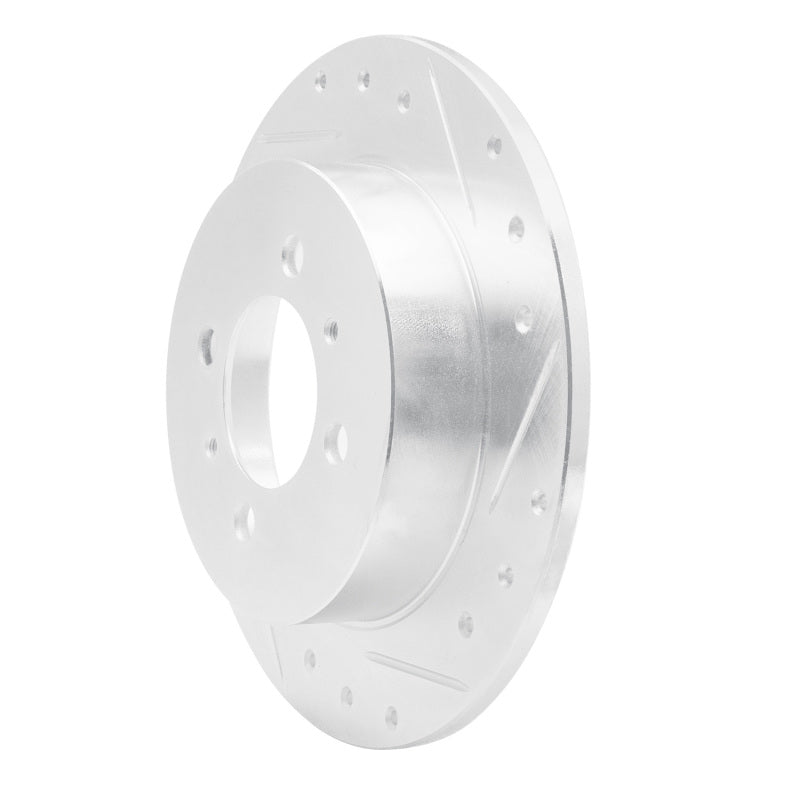 R1 Concepts R1 91-94 Nissan NX Rear Right Drilled & Slotted Silver Brake Rotor