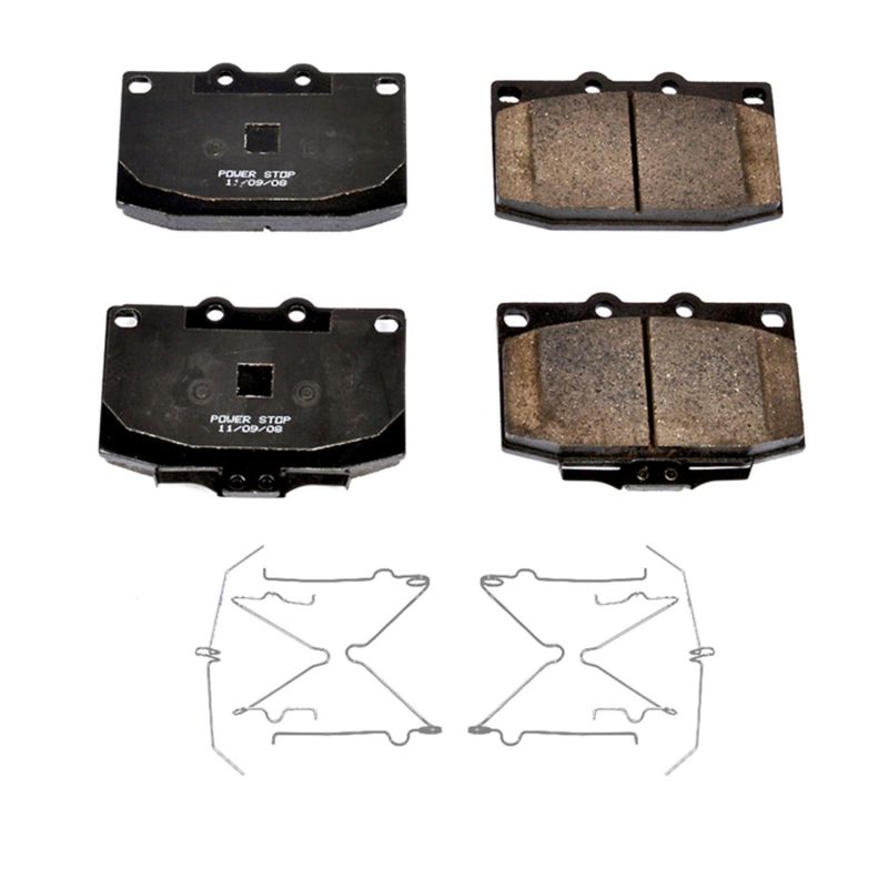 PowerStop Power Stop 86-91 Mazda RX-7 Front Z17 Evolution Ceramic Brake Pads w/Hardware