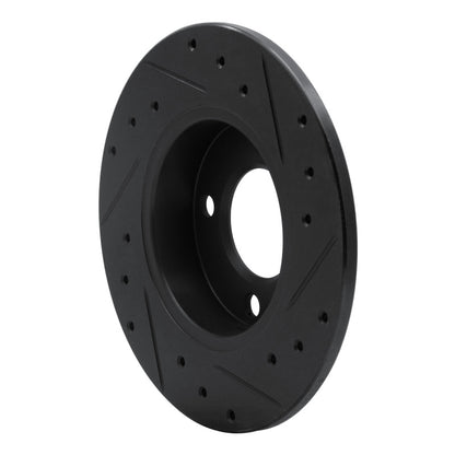 R1 Concepts R1 86-93 Volkswagen Passat (USA/Canada) Rear Left Drilled & Slotted Black Brake Rotor