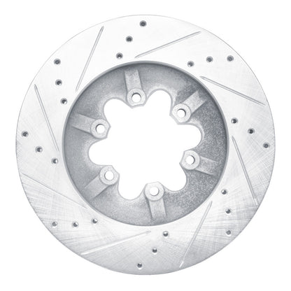 R1 Concepts R1 09-12 Chevrolet Colorado Front Right Drilled & Slotted Silver Brake Rotor