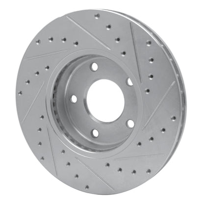 R1 Concepts R1 97-03 Jaguar XJ8 Front Left Drilled & Slotted Silver Brake Rotor
