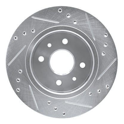 R1 Concepts R1 01-03 Kia SEPHIA Front Left Drilled & Slotted Silver Brake Rotor