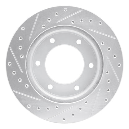 R1 Concepts R1 01-04 Honda Passport Front Right Drilled & Slotted Silver Brake Rotor