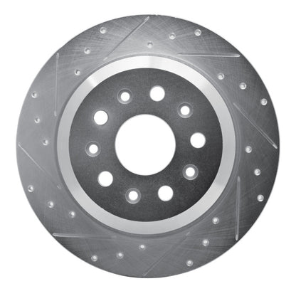 R1 Concepts R1 18-25 Jeep Wrangler Rear Left Drilled & Slotted Silver Brake Rotor