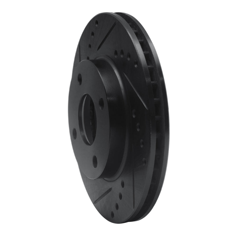 R1 Concepts R1 1995-2004 Ford CONTOUR Front Left Drilled & Slotted Black Brake Rotor