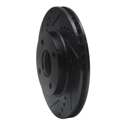R1 Concepts R1 1995-2004 Ford CONTOUR Front Left Drilled & Slotted Black Brake Rotor