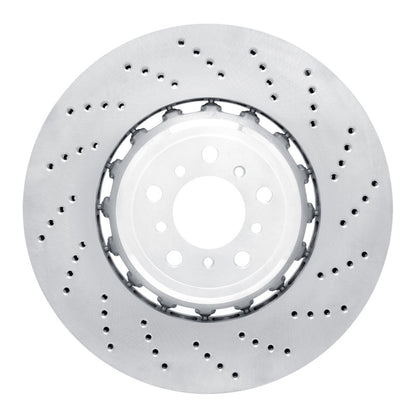 DFC 12-19 BMW M6 Gran Coupe Left Front Drilled Hi-Carbon Alloy Geomet Coated Rotor