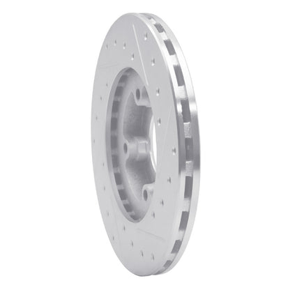 R1 Concepts R1 86-89 Toyota Van Wagon Front Left Drilled & Slotted Silver Brake Rotor